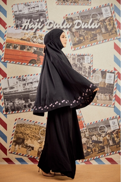 Mini Telekung Jamrah Black